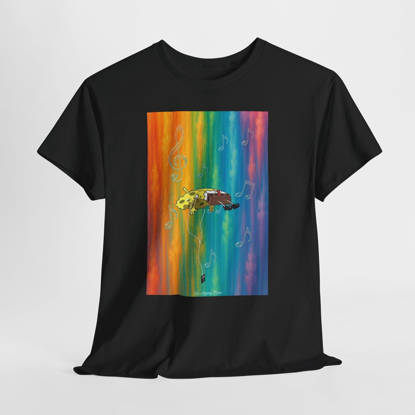 Los Angelez Made x Spongebob Music Is Life Unisex Heavy Cotton T-Shirt