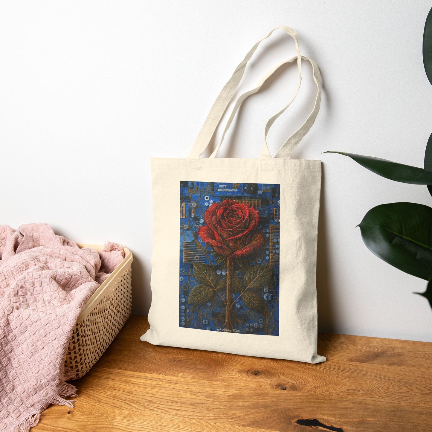 Los Angelez Made x Wired Bloom Canvas Tote Bag
