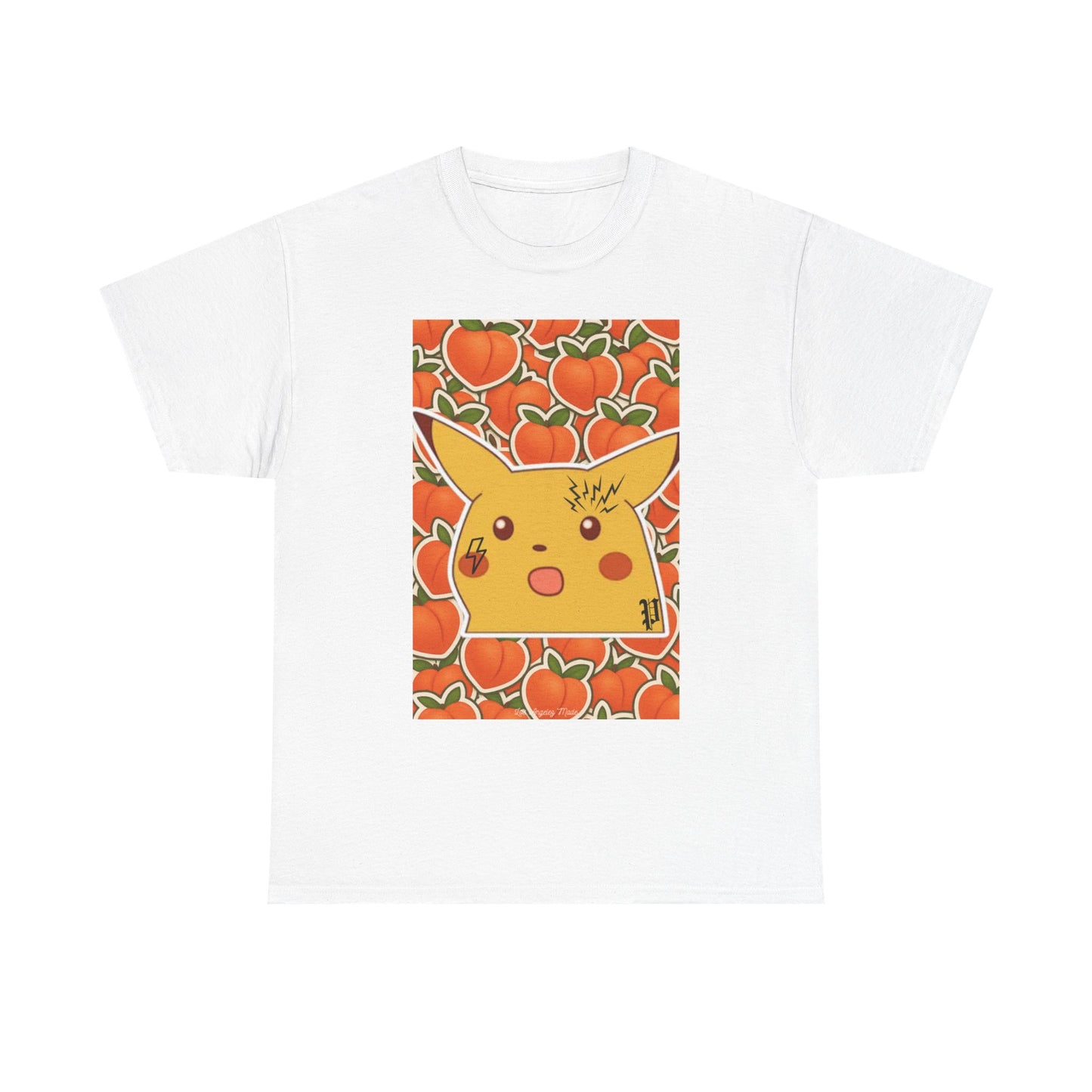 Los Angelez Made x Shocked Pika Peach Unisex Heavy Cotton T-Shirt