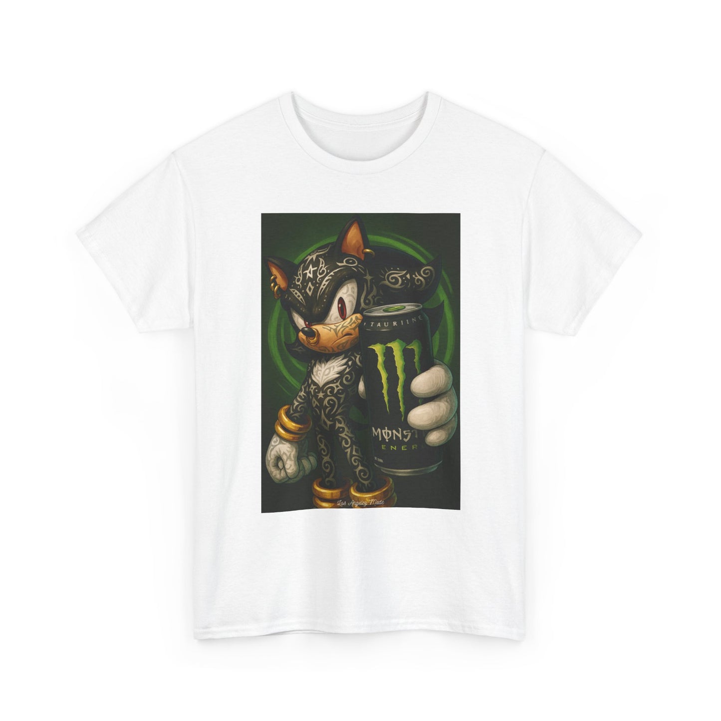 Los Angelez Made x Sonic Monster Energy Unisex Heavy Cotton T-Shirt