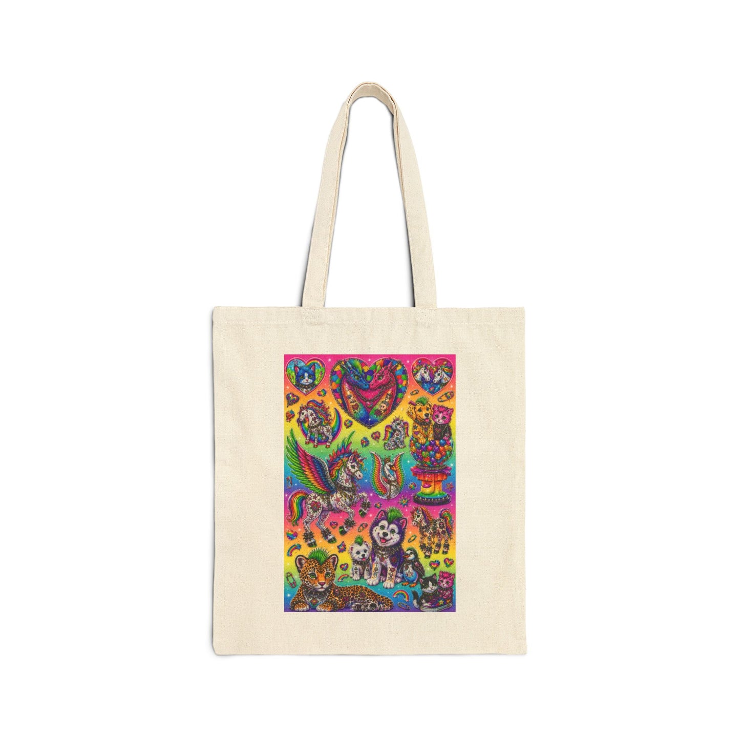 Los Angelez Made x Punk Rock Lisa Frank Canvas Tote Bag