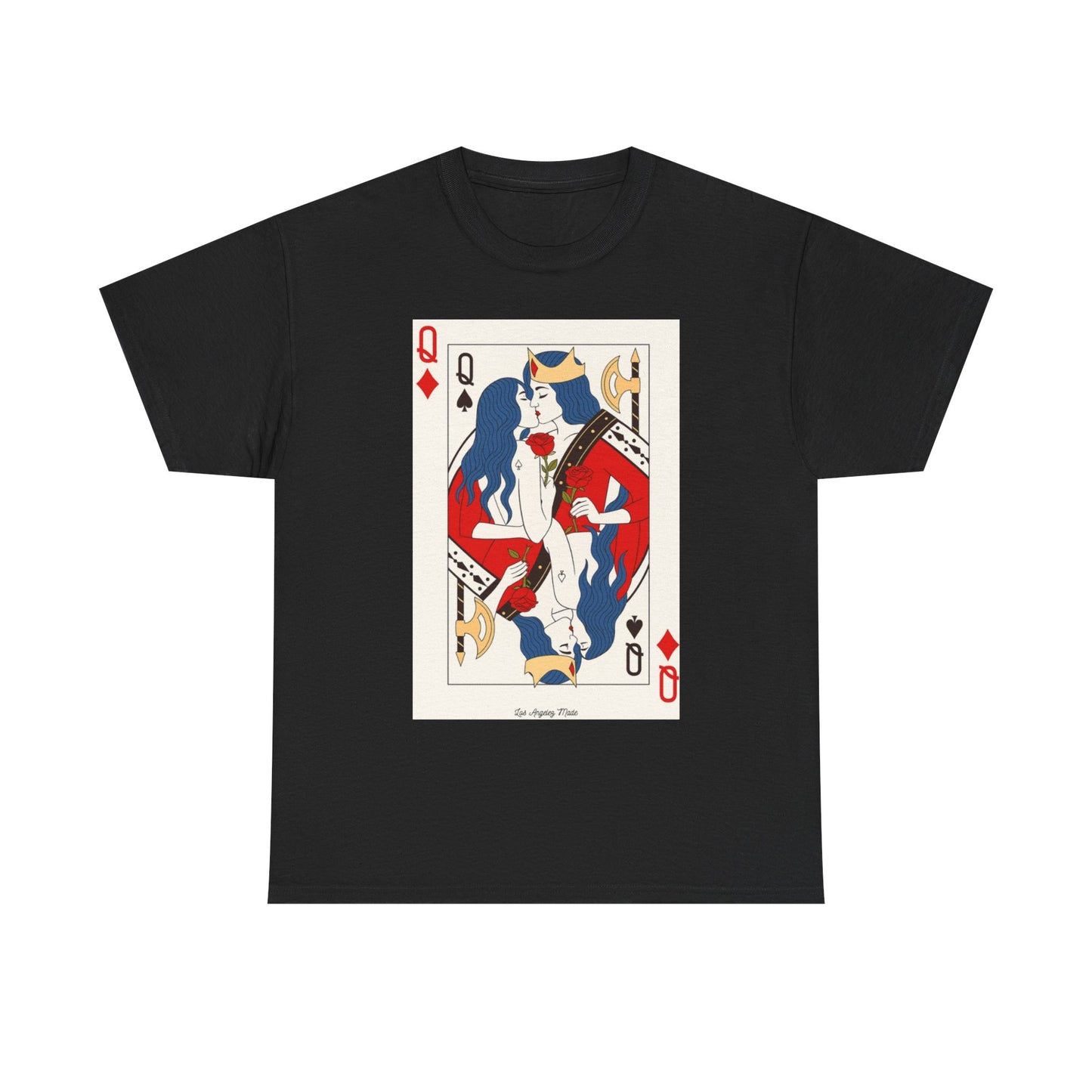 Los Angelez Made x Two Queens Card Unisex Heavy Cotton T-Shirt