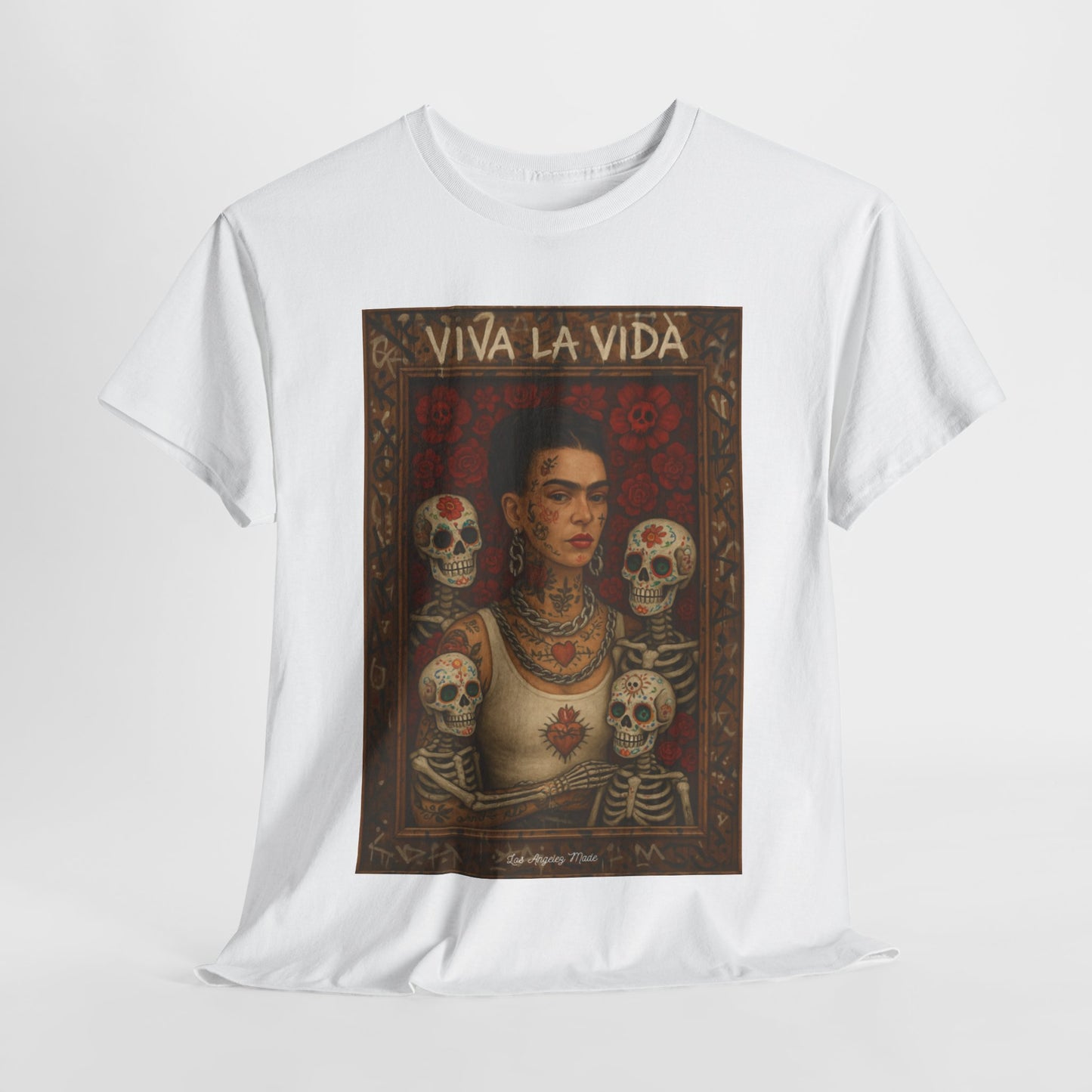 Los Angelez Made x Frida Kahlo Framed Unisex Heavy Cotton T-Shirt