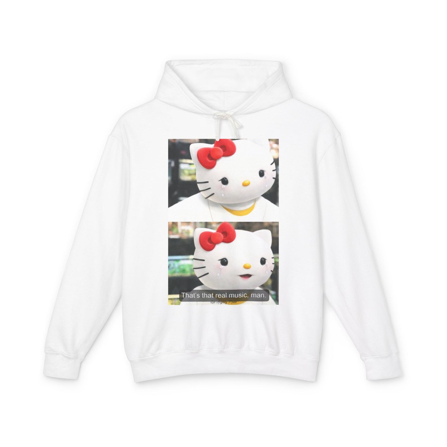 Los Angelez Made x Hello Kitty x Lil B Meme Unisex Lightweight Hooded Sweatshirt