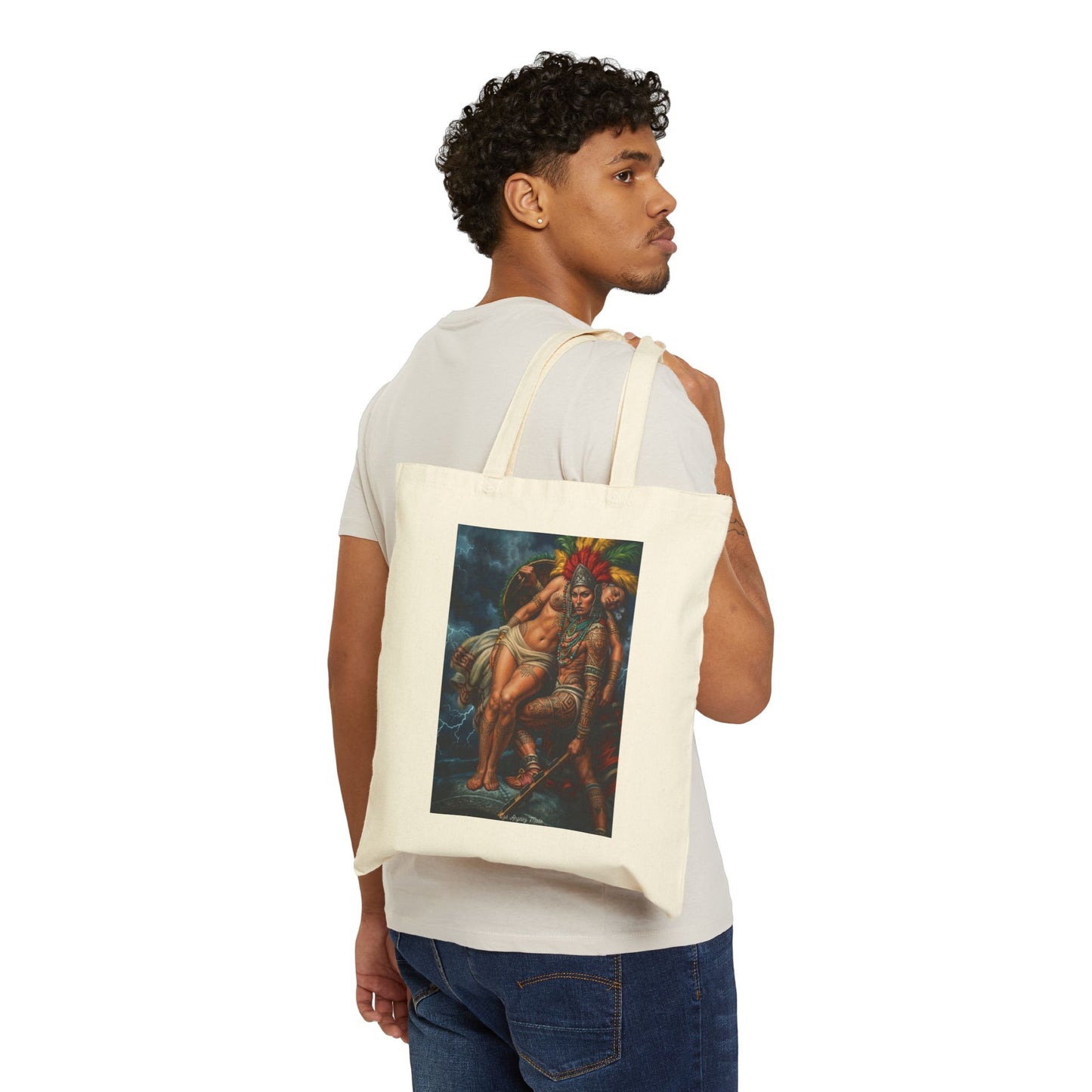 Los Angelez Made x Aztec Lesbian Pride Canvas Tote Bag