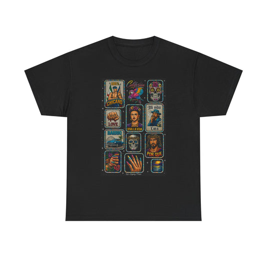 Los Angelez Made x Chicano Vintage Stickers Unisex Heavy Cotton T-Shirt