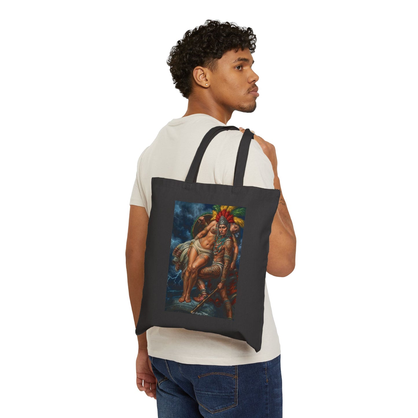 Los Angelez Made x Aztec Lesbian Pride Canvas Tote Bag
