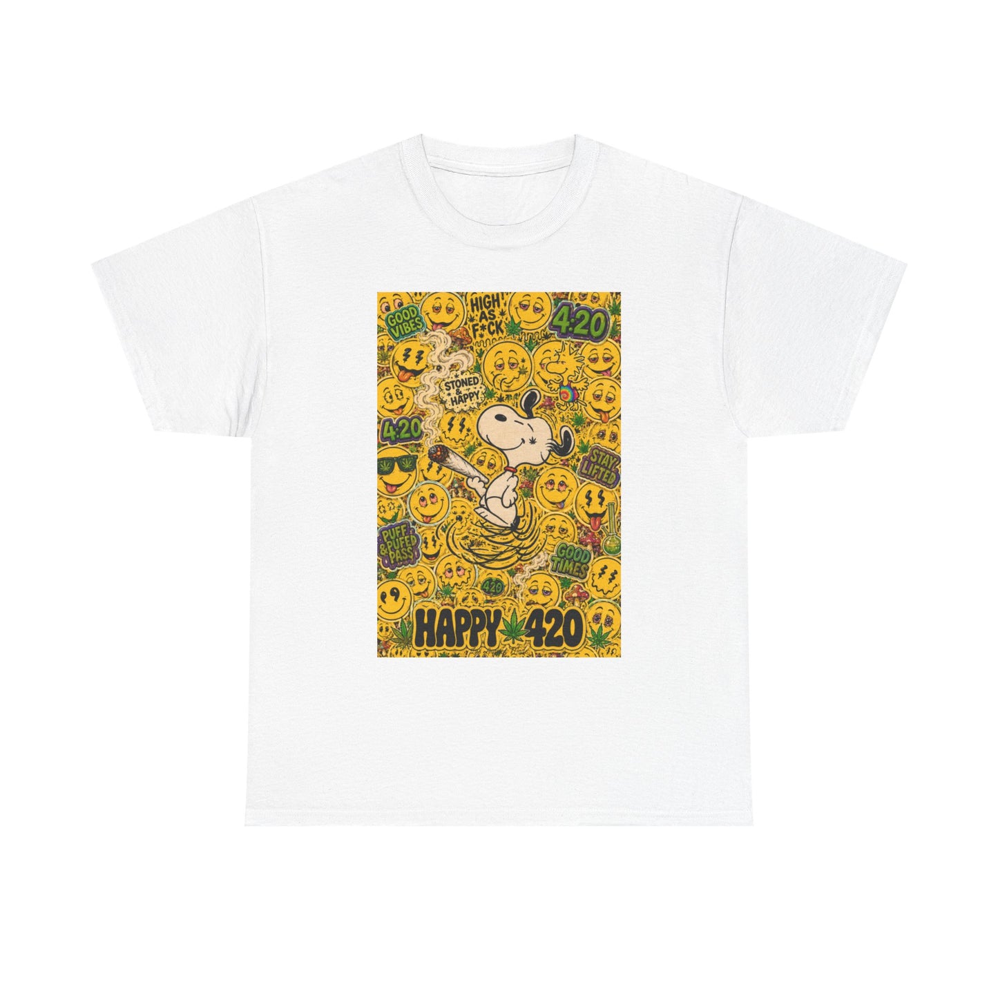 Los Angelez Made x 420 Happy Snoopy Unisex Heavy Cotton T-Shirt