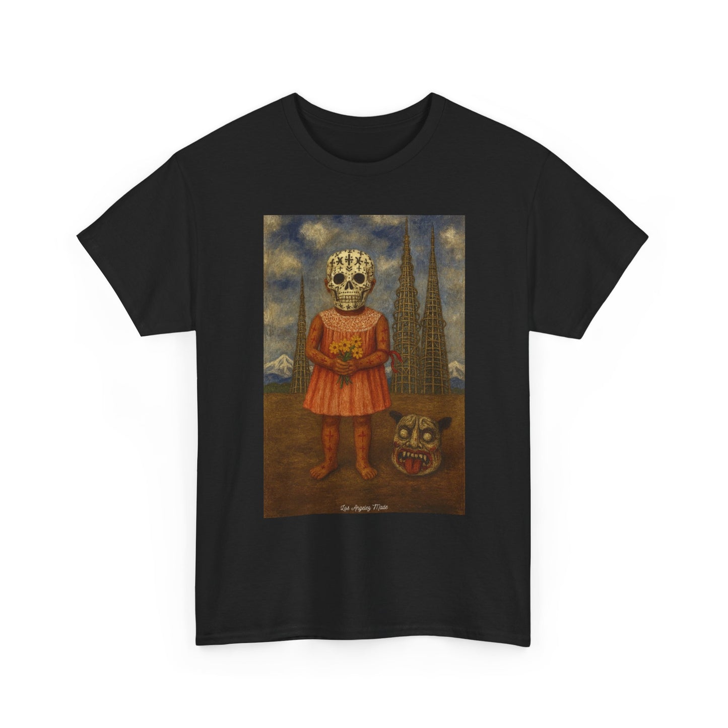 Los Angelez Made x Girl With Death Mask Unisex Heavy Cotton T-Shirt