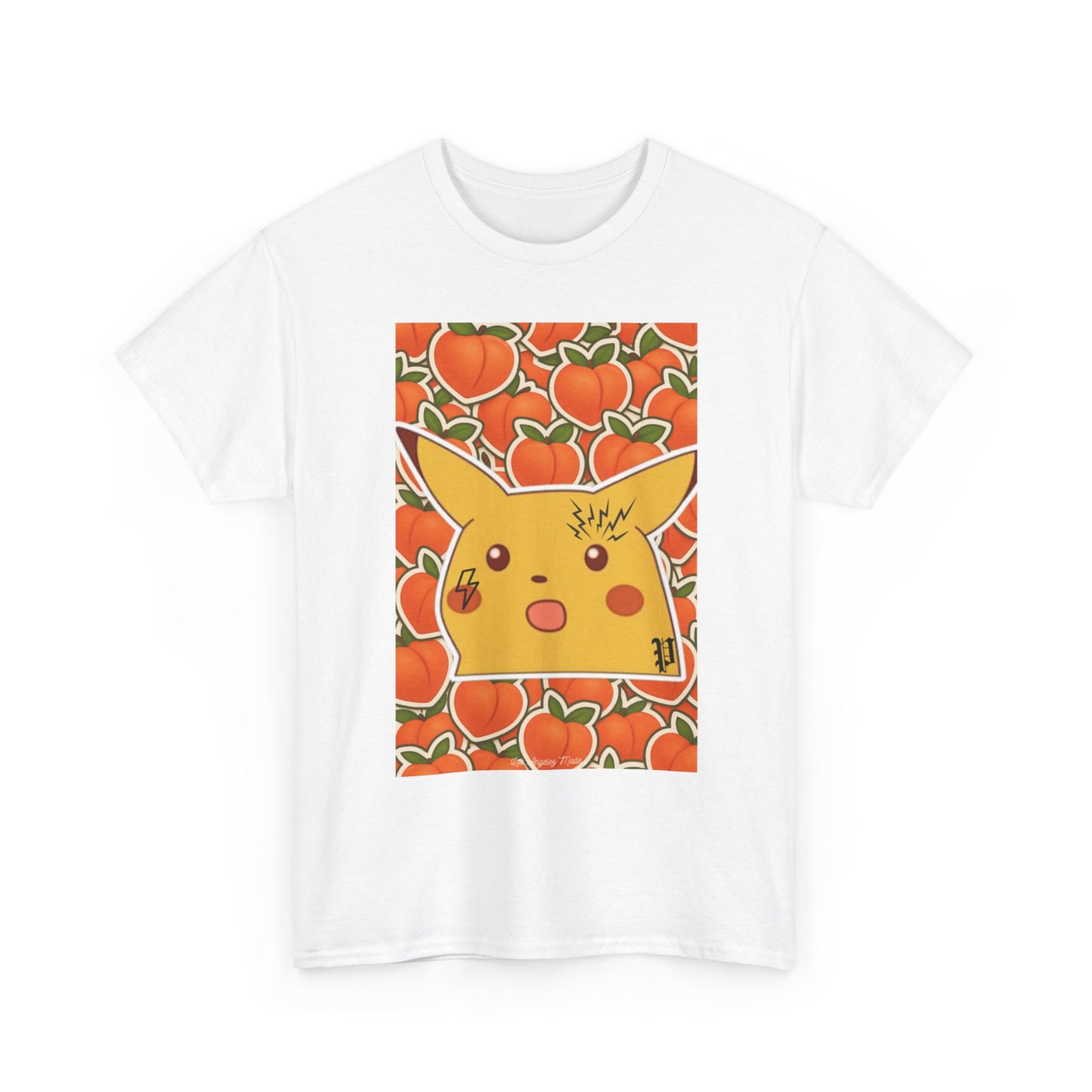 Los Angelez Made x Shocked Pika Peach Unisex Heavy Cotton T-Shirt