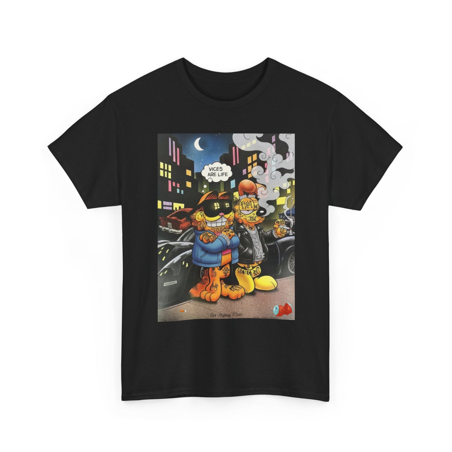 Los Angelez Made x Garfield & Odie Unisex Heavy Cotton T-Shirt