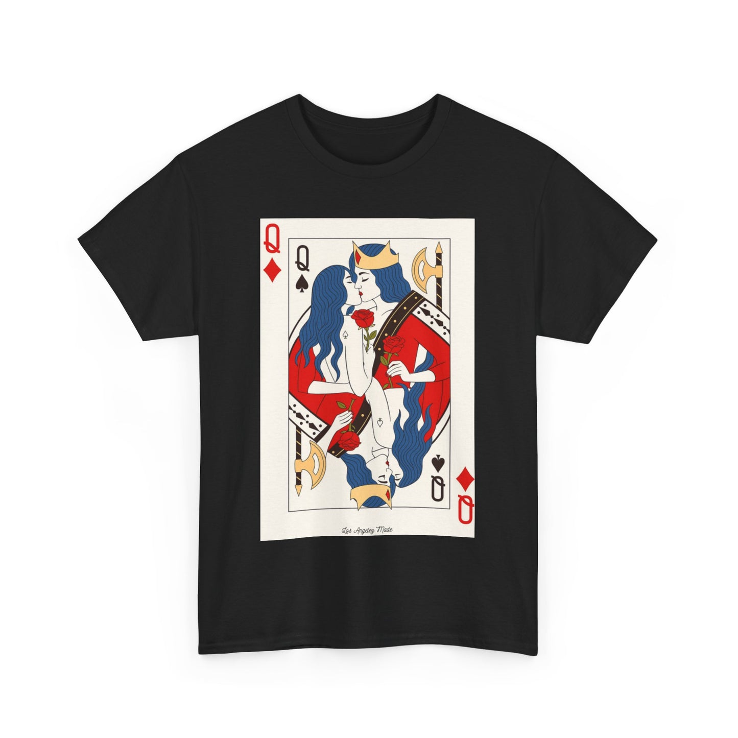 Los Angelez Made x Two Queens Card Unisex Heavy Cotton T-Shirt