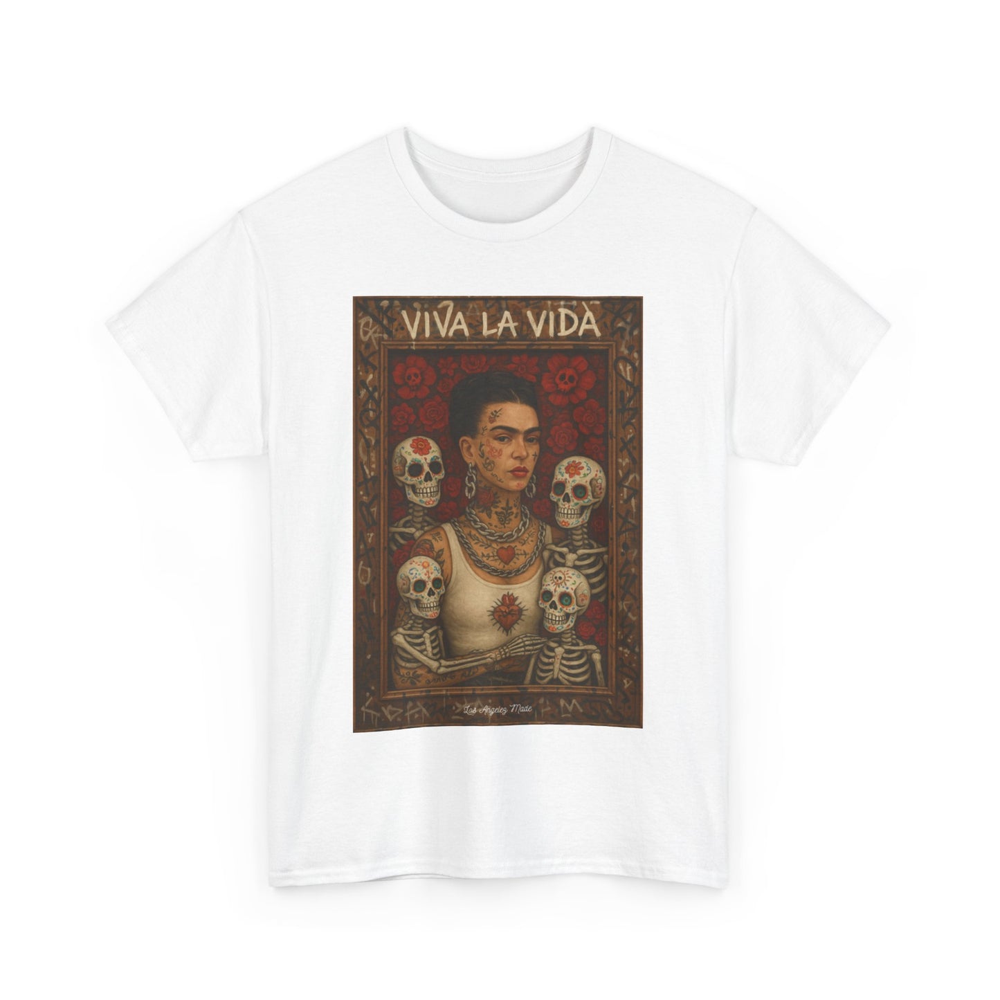 Los Angelez Made x Frida Kahlo Framed Unisex Heavy Cotton T-Shirt