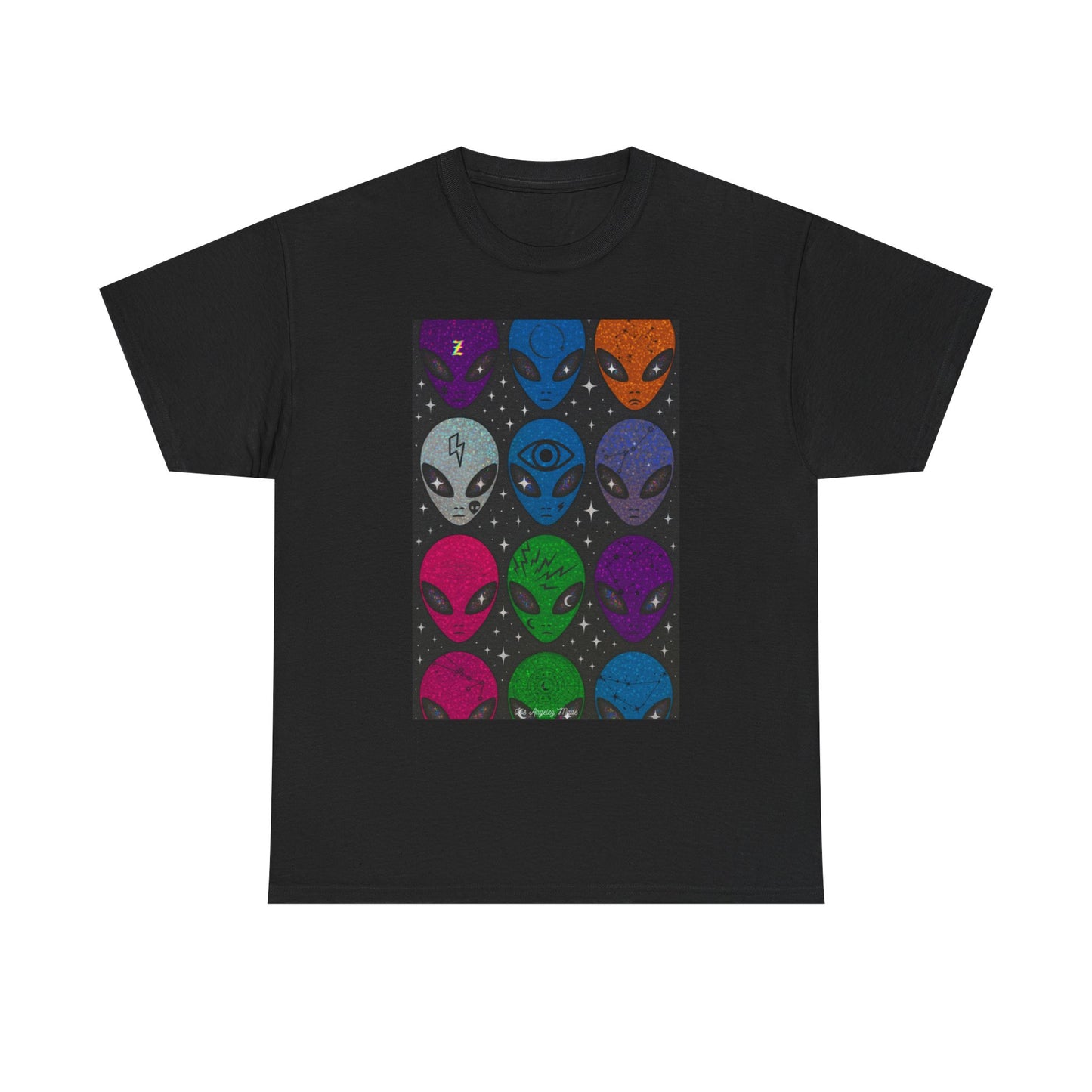 Los Angelez Made x Y2K Alien Sticker Sheet Unisex Heavy Cotton T-Shirt