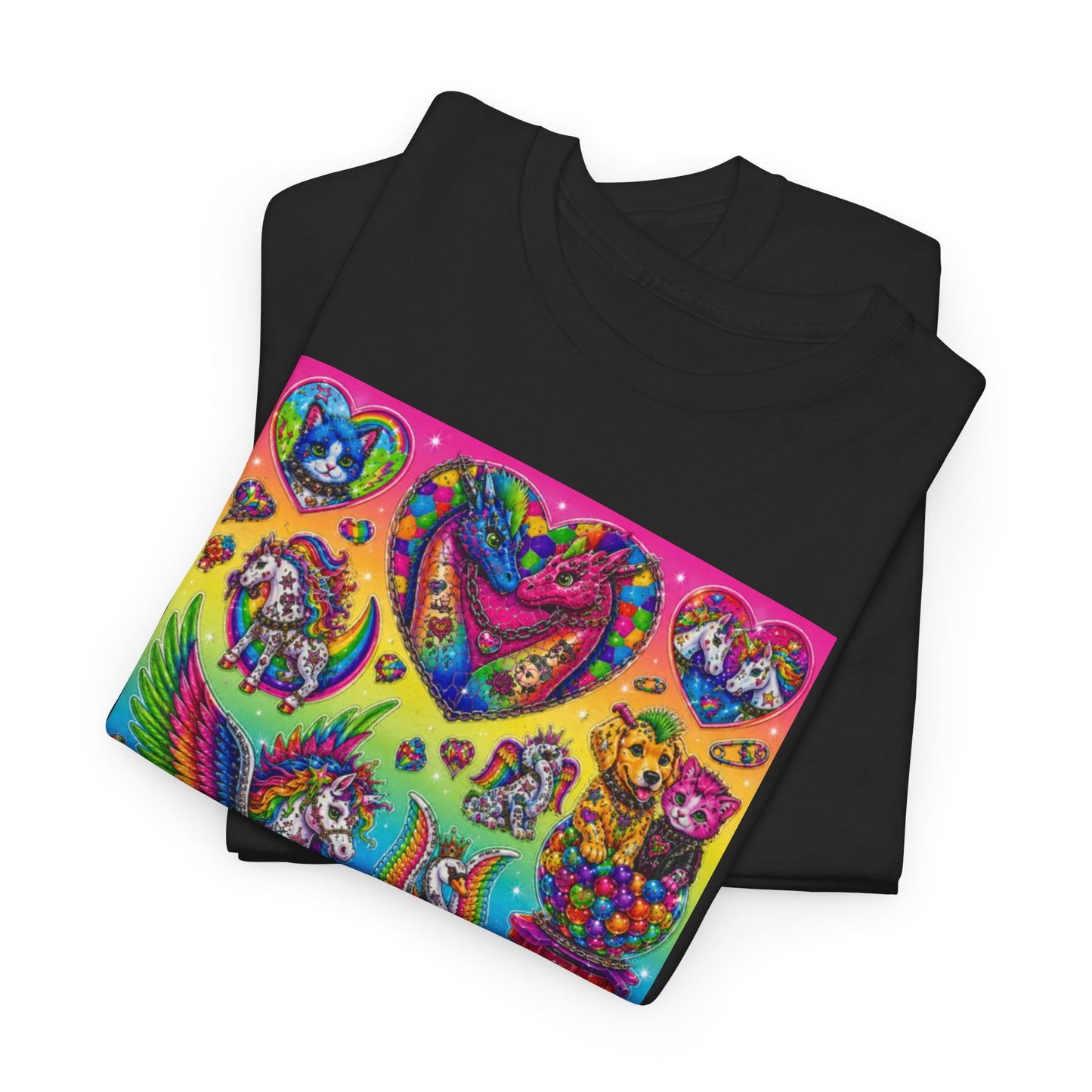 Los Angelez Made x Punk Rock Lisa Frank Unisex Heavy Cotton T-Shirt