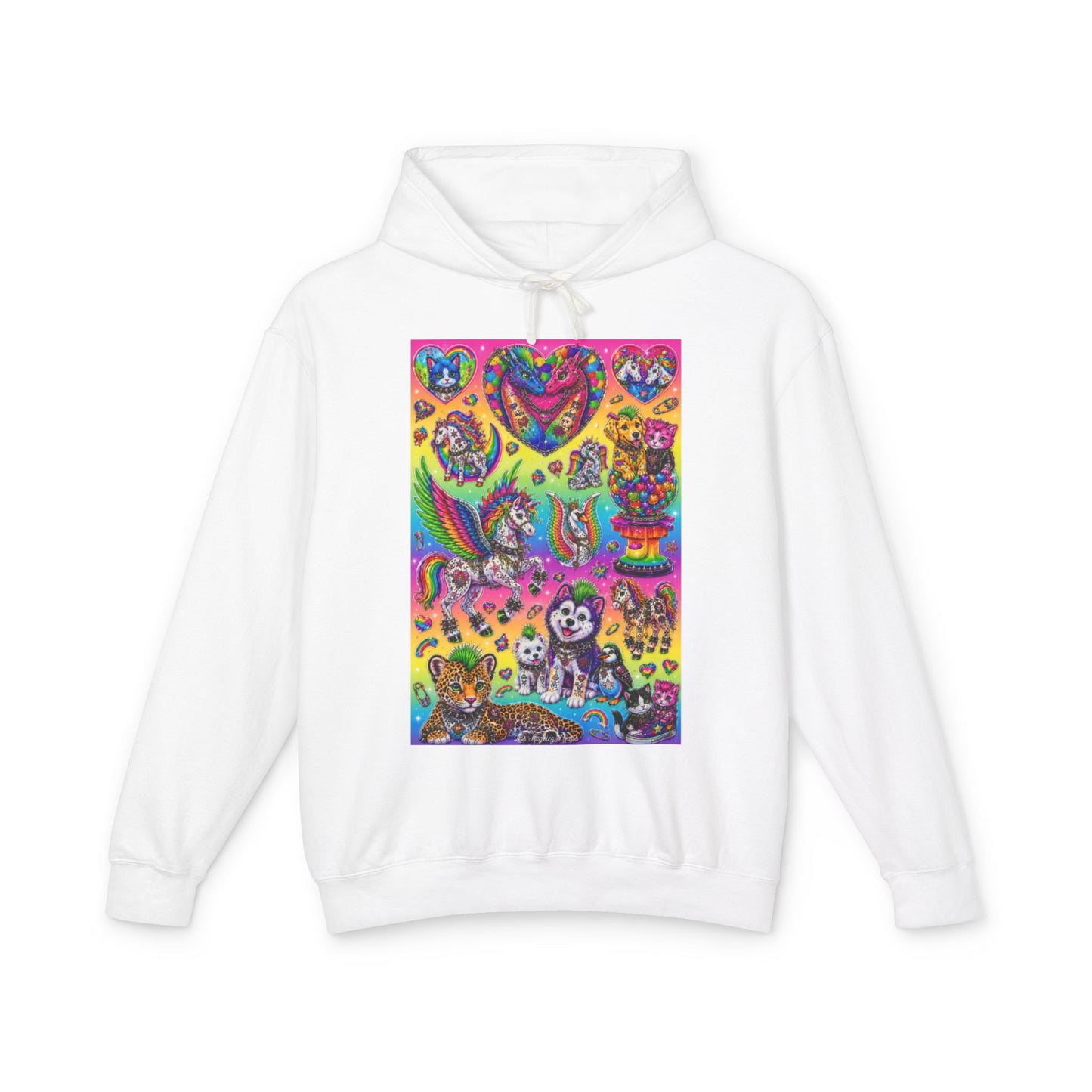 Los Angelez Made x Punk Rock Lisa Frank Hoodie Unisex Lightweight Hooded Sweatshirt